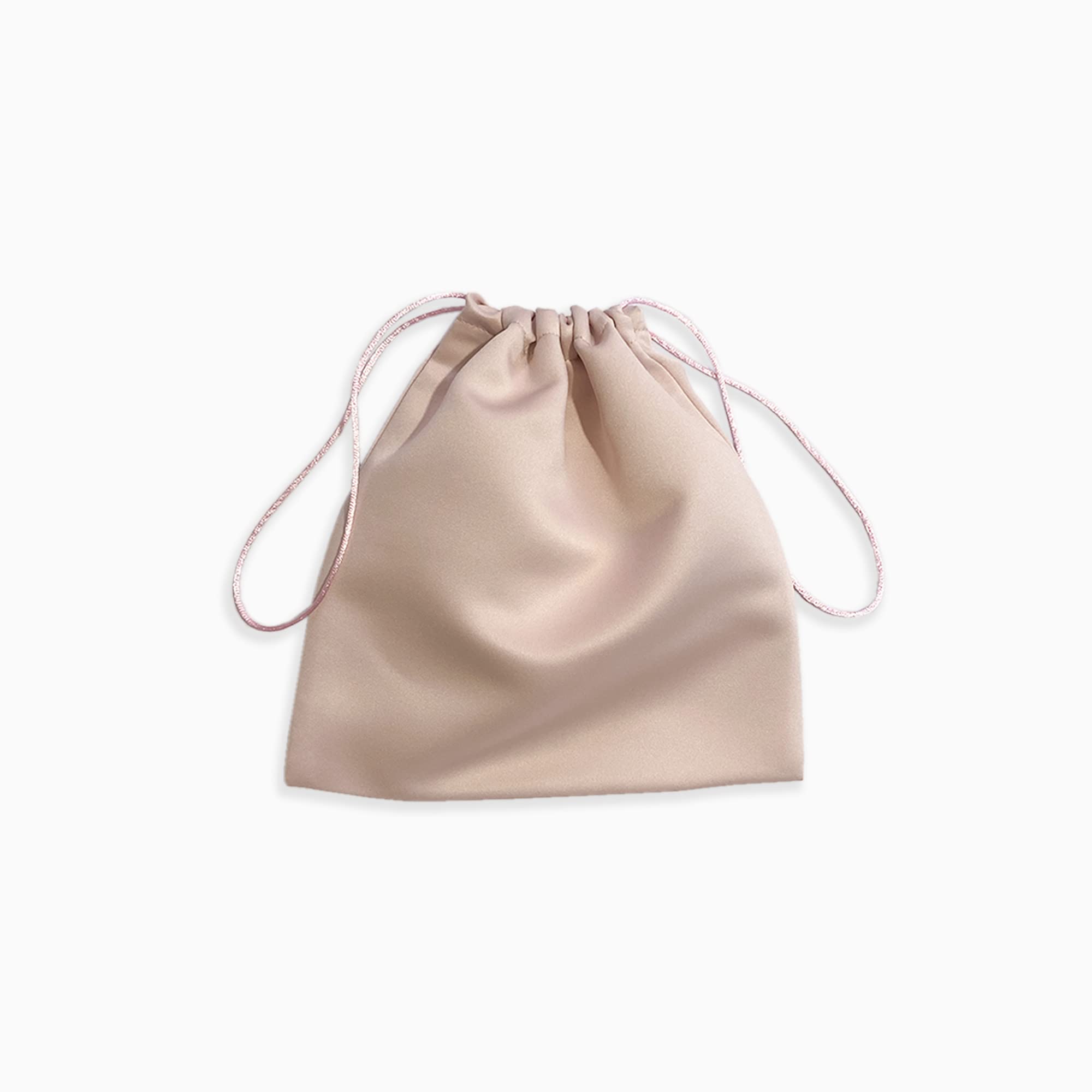 Rose Gold Satin Dust Bag - Extra Small to Extra Large - Silk peau de soie dust bag made in USA (XXS Portrait - 7x10")