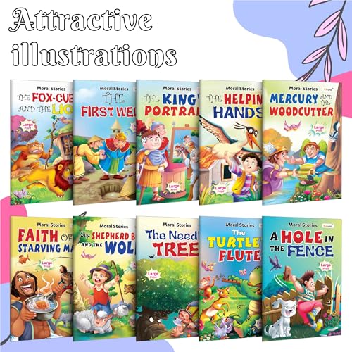 Image of Children's Educational Story Book Collection Pack 1 : Kid's First Library Set | Story Book for Preschoolers, Educational Picture Books - 10 Story Books