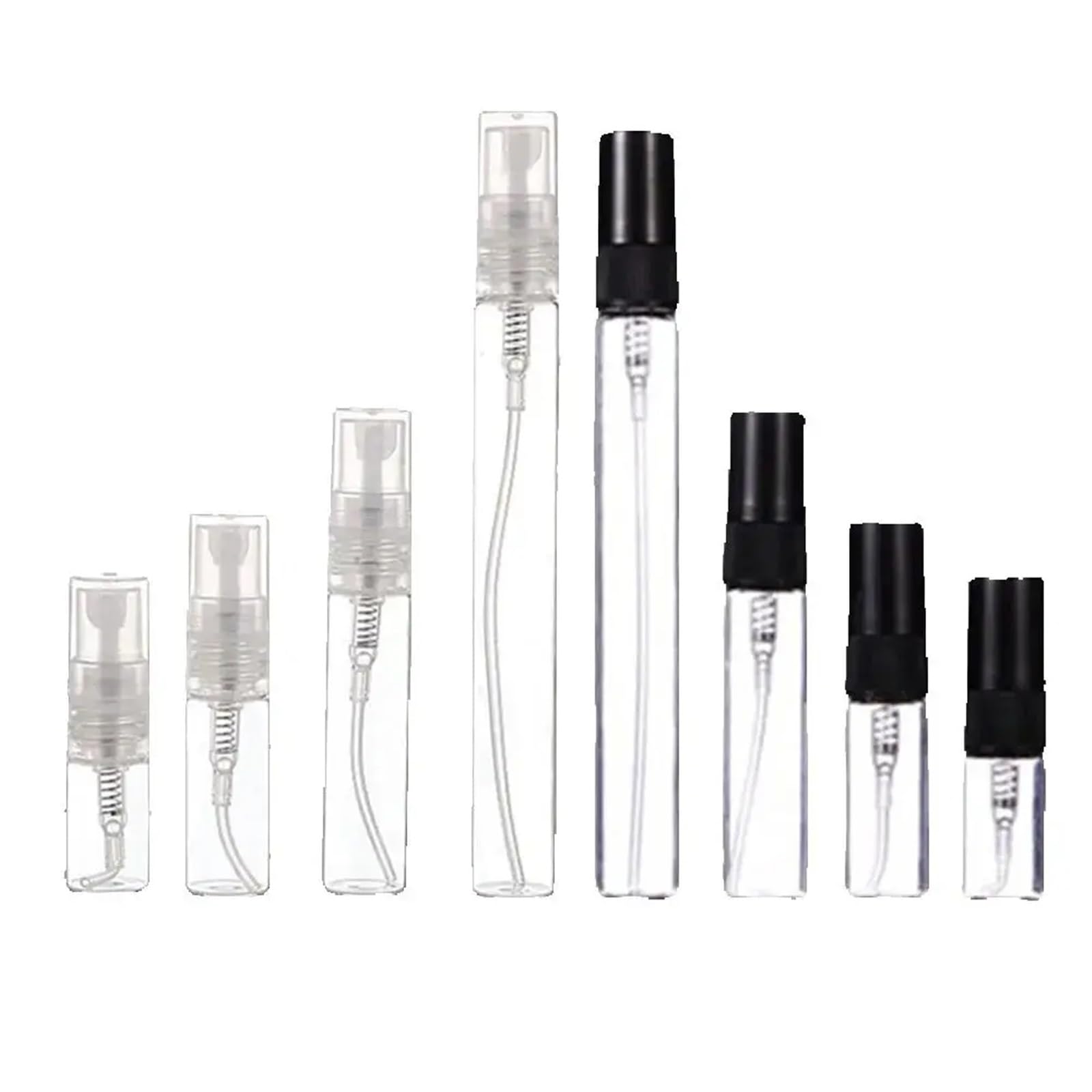 50pcs Empty Glass Perfume Bottles 2ml 3ml 5ml 10ml Refillable Sample Vials