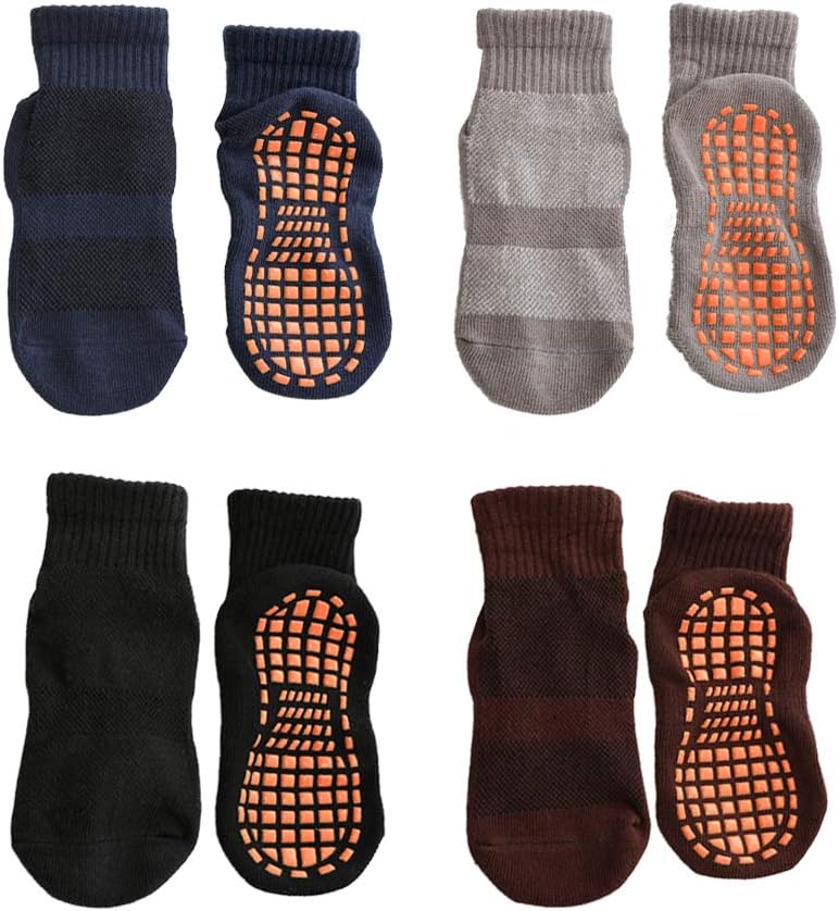 ESA Supplies6 Pack Baby Socks With Grips 6-12 12-24 Months Non Skid Winter Thick Warm Socks For Baby Toddler Girls 1T 2T 3T
