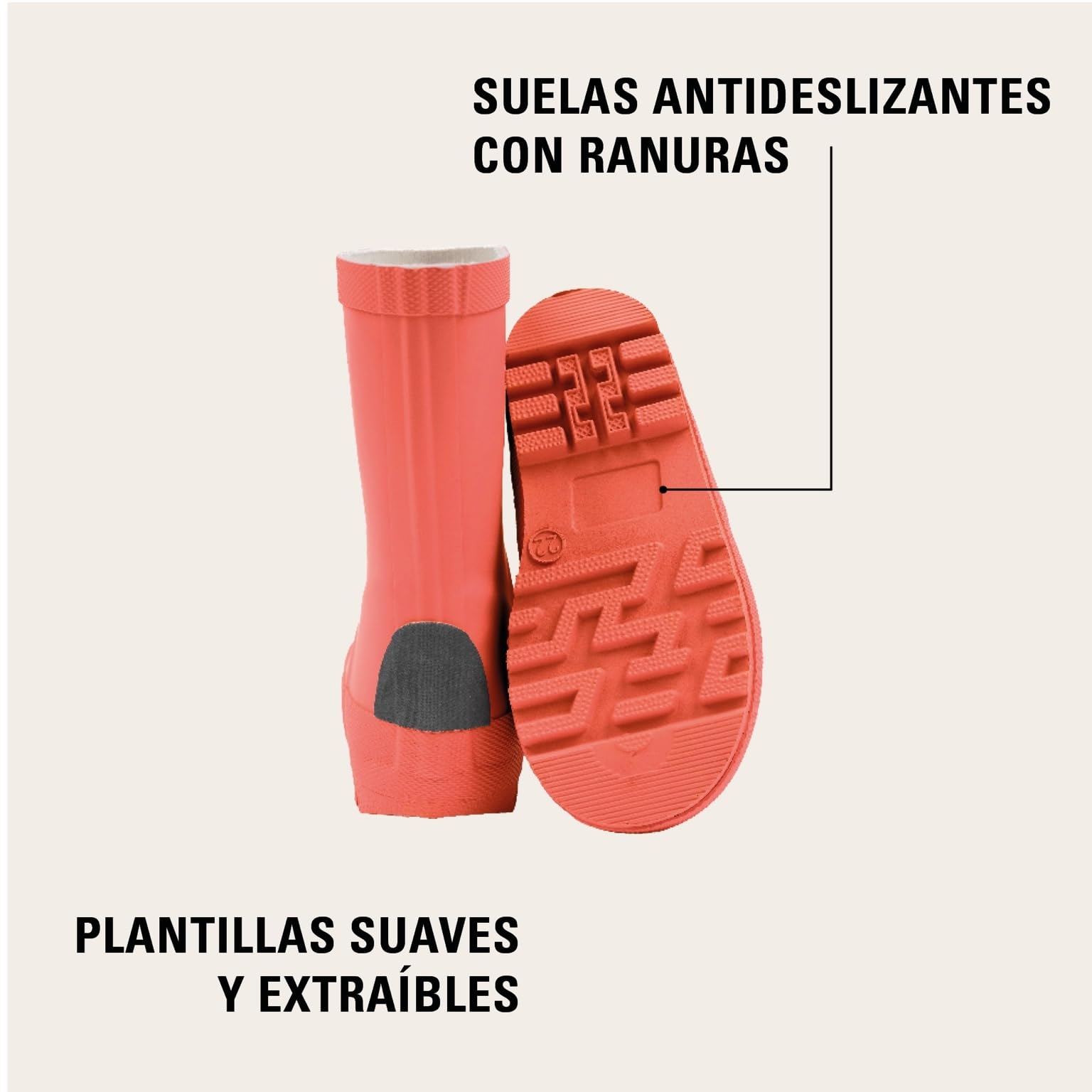 Mikk-line Botas de goma para niños | Botas de lluvia para niños forradas | Botas de goma forradas para niños | Botas de goma impermeables | Botas de lluvia y botas para niños