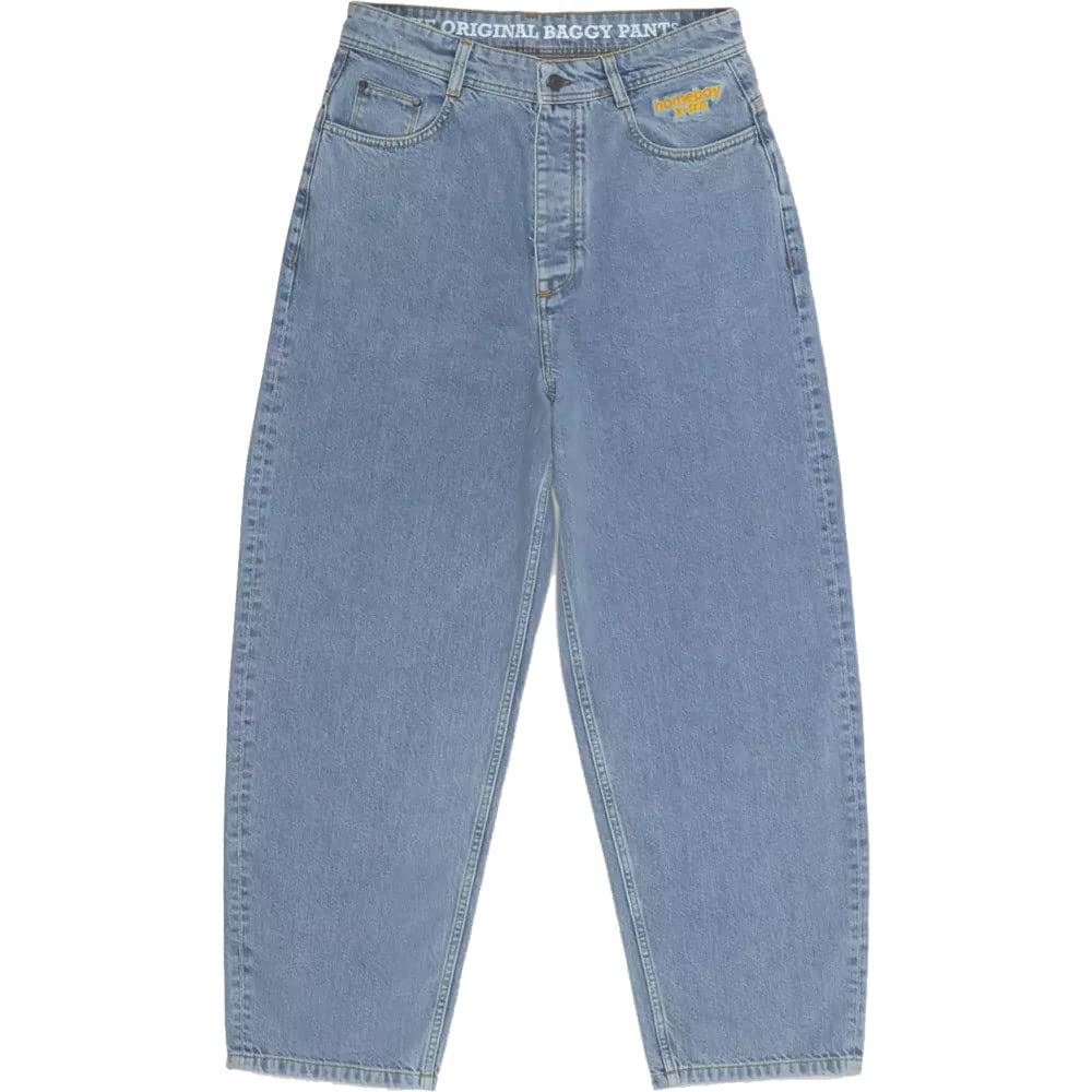 Homeboy Unisex X-Tra Monster Denim Pants, Moon, 26 L32