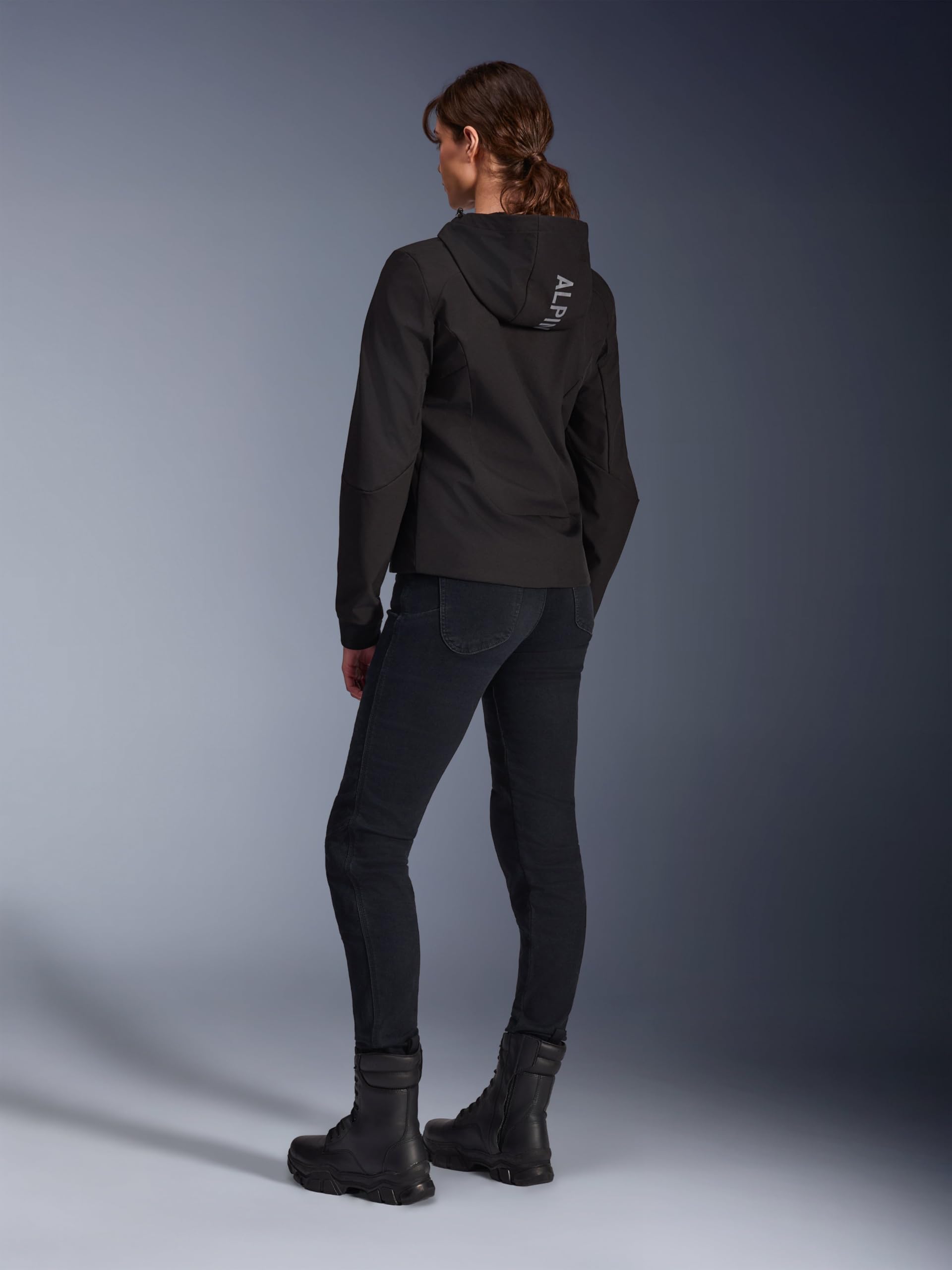 Alpinestars Stella Radium Tech Sweat à capuche moto pour femmes, noir, XL | Étanche