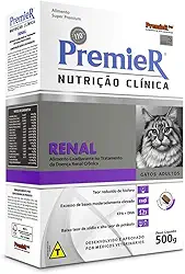 Premier Pet Premier Renal Ração Nutrição Clínica Para Gatos Adultos - 500G - Sabor Sem Sabor