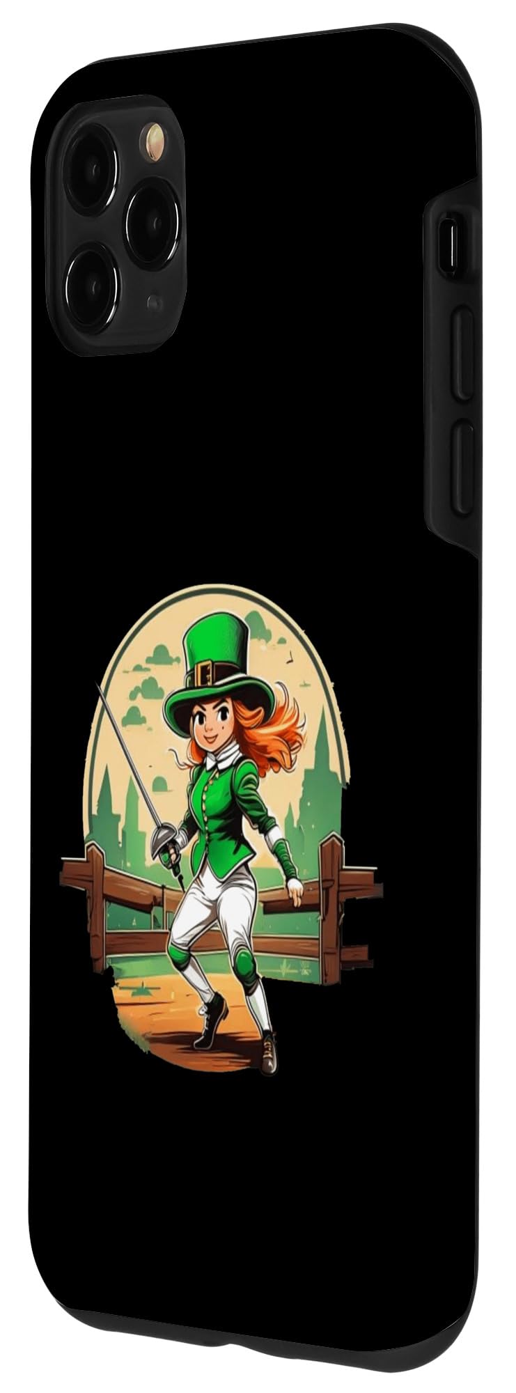 iPhone 11 Pro Max St. Patrick's Day Shamrock St Paddy's Day Fencing Case - Image 2
