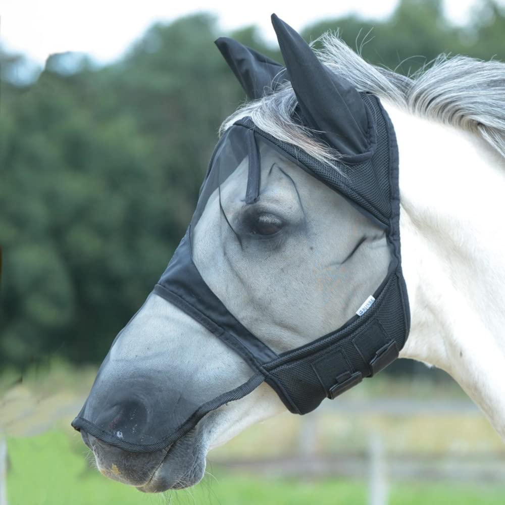Masque anti-mouches Fly Cover PRO Gap II noir taille VB pour cheval