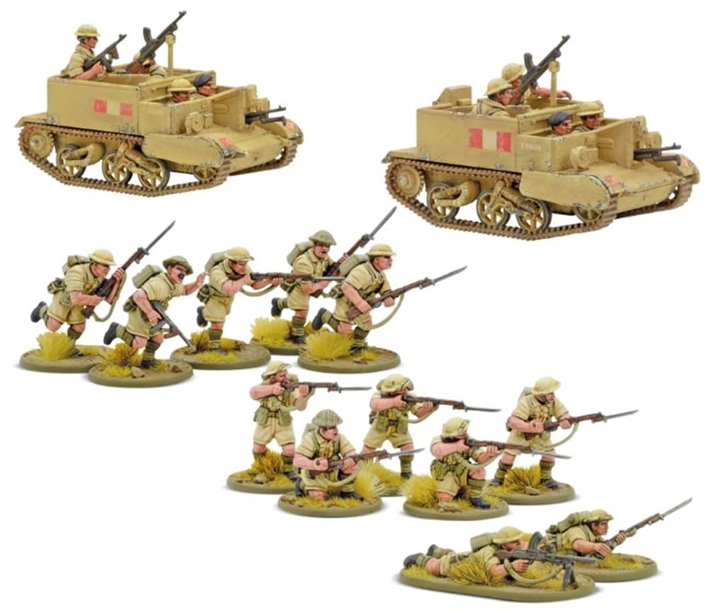 Warlord Games 8th Army Carrier Patrol - 1:56 / 28mm Plastic Scale Model Tank for Bolt Action Highly Detailed World War 2 Miniatures for Table-top Wargaming