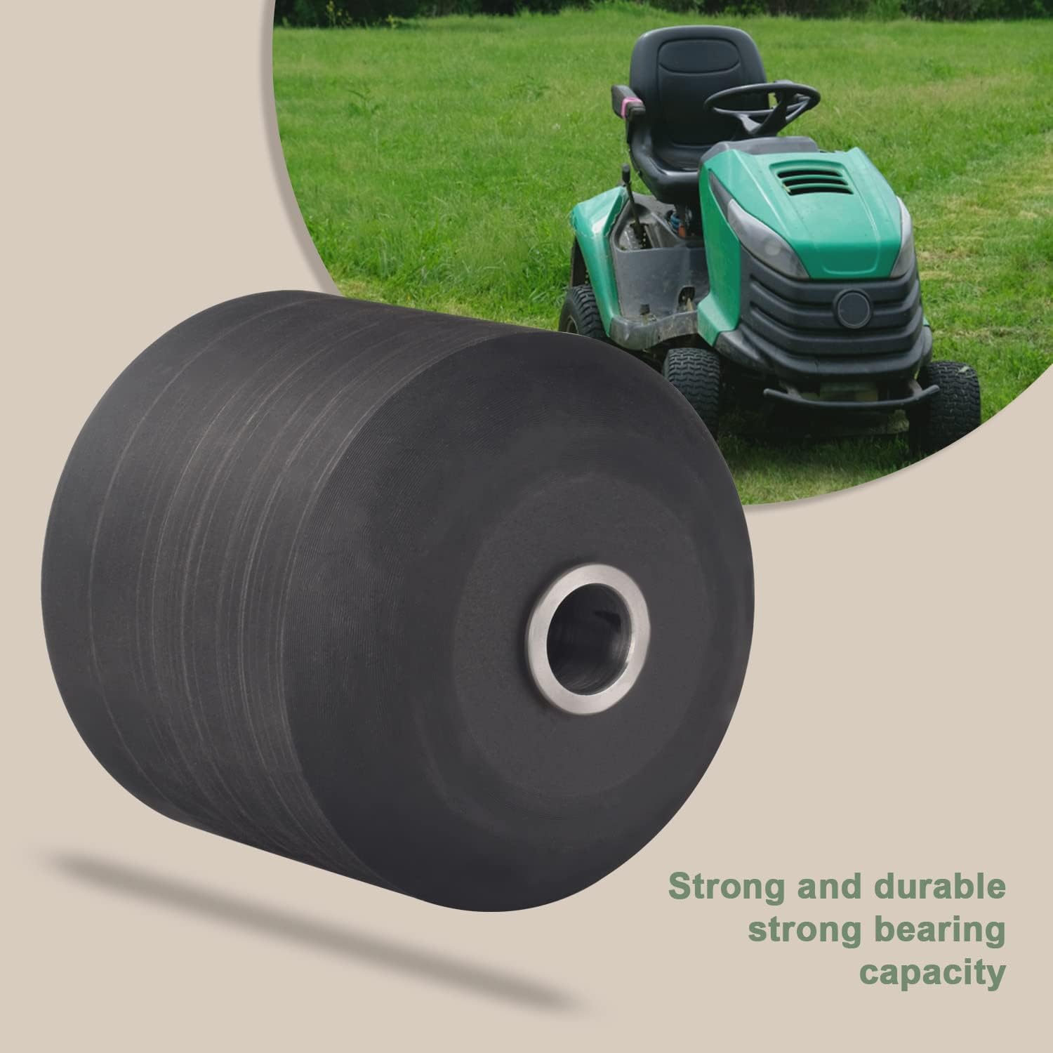 2-Pcs Deck Wheel Roller With Steel Bushing (Length 4.16"), Compatible with Ferris 5022060 ISZ Zero Turn, Gravely 09240600 Promaster 250Z 260Z 272Z
