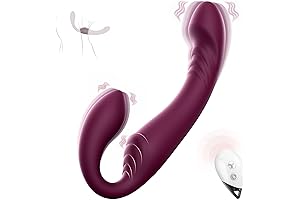 Strapless Double Sided Strap-on Dildo, Wireless Remote Vibrator Dildo