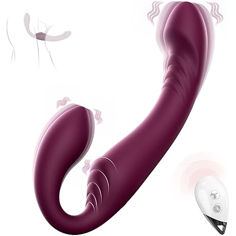 Strapless Double Sided Strap-on Dildo, Wireless Remote Vibrator Dildo