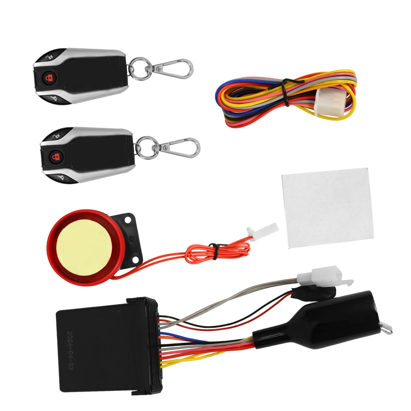 Kit Allarme Moto Blocco Automatico e Telecomando, Dispositivo di Sicurezza con Funzione Avvio Remoto in Plastica, per Protezione Completa della Moto