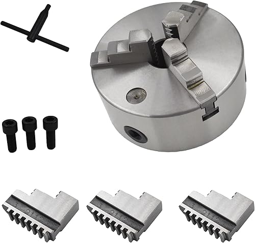 findmall Portabrocas de torno de 6 pulgadas K11-160 3-Jaw Auto-centrado 6.299 in CNC Torno Chuck