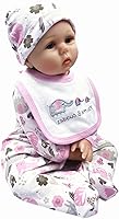 Vista 3 de Ropa de muñeca Reborn de 22 pulgadas, accesorios de elefante, juego de 5 piezas para muñecas Reborn de 20 a 22 pulgadas, ropa a juego