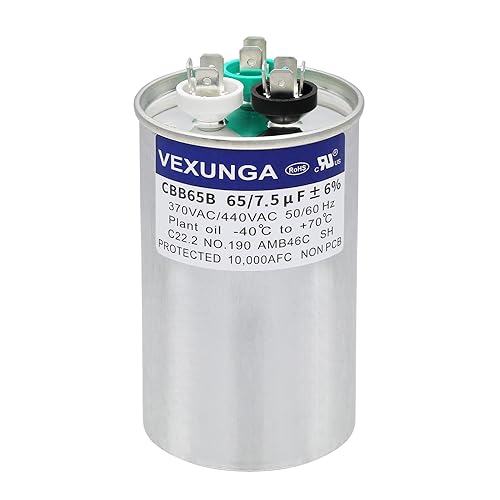 Miniatura 41 de 55/5 uF 55+5 MFD 370VAC o 440VAC Condensador de A/C Redondo de Arranque de Doble Funcionamiento CBB65 CBB65B Condensadores de Aire Acondicionado
