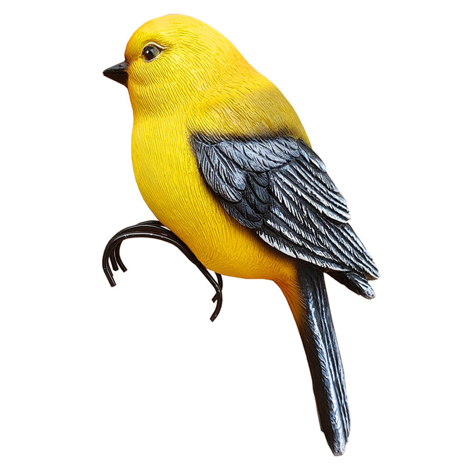Piceioep Hand Painted Resin Bird Figurines Exquisites Garden Decoration Bird Statue for Patios Balcony or Backyard Artistic Garden Statue