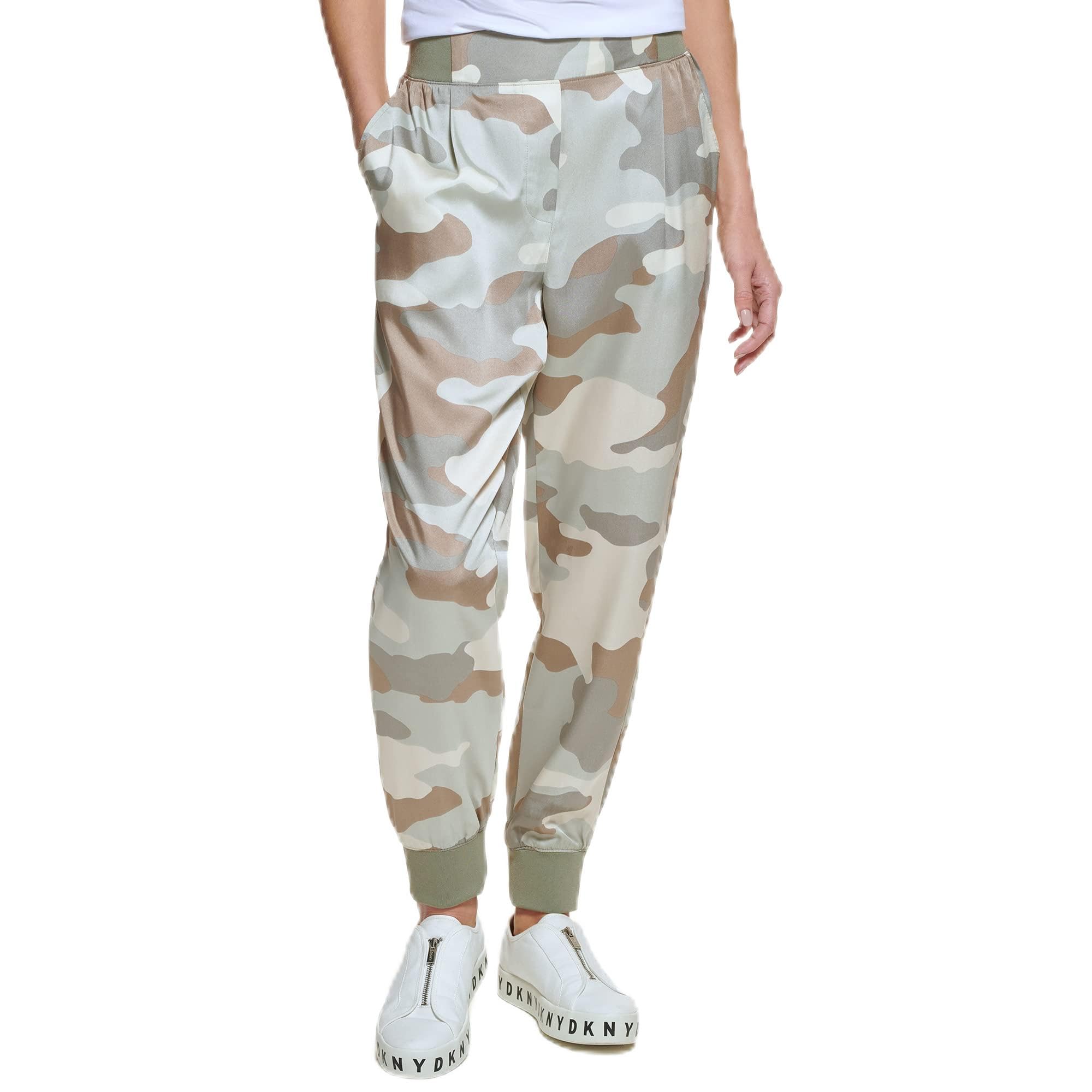 DKNY Womens Ribbed Ankle Cuff Easy Pull-on Sportswear Pant