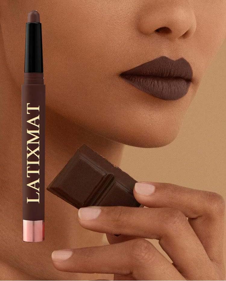 Non Transfer Creamy Dark Brown Lipstick | Creamy Finish & Smudge Proof | Crayon Lipstick | Dark Chocolate-image-26