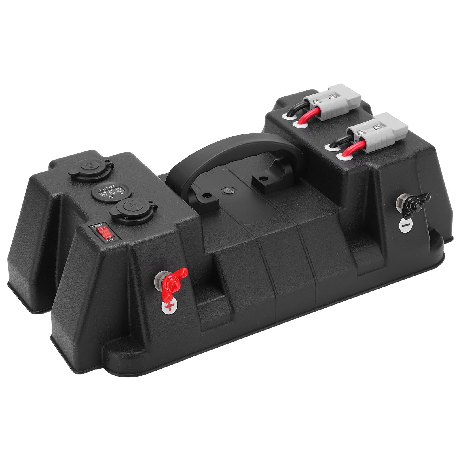 TARSHYRY Marine Battery Box, Inteligentne Pudełko Baterii Baterii Marine z Akcesoriami ABS dla Samochodu RV Jacht Ship 12V