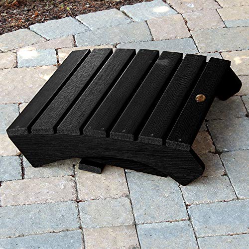 Highwood Ad-Otl1-Bke Adirondack Folding Ottoman, Black 19W X 20D X 13H In. #TOP4