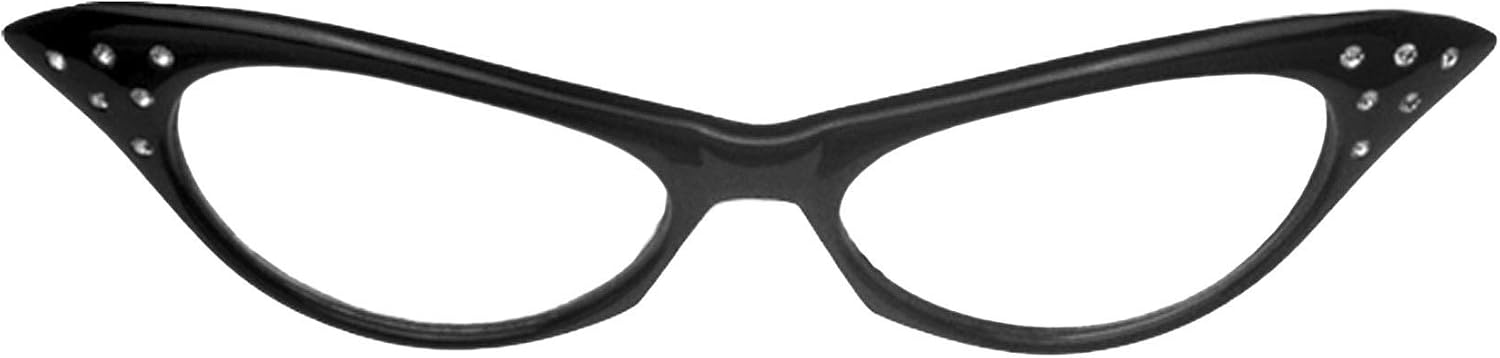 Fun Costumes 50s Black Frame Glasses