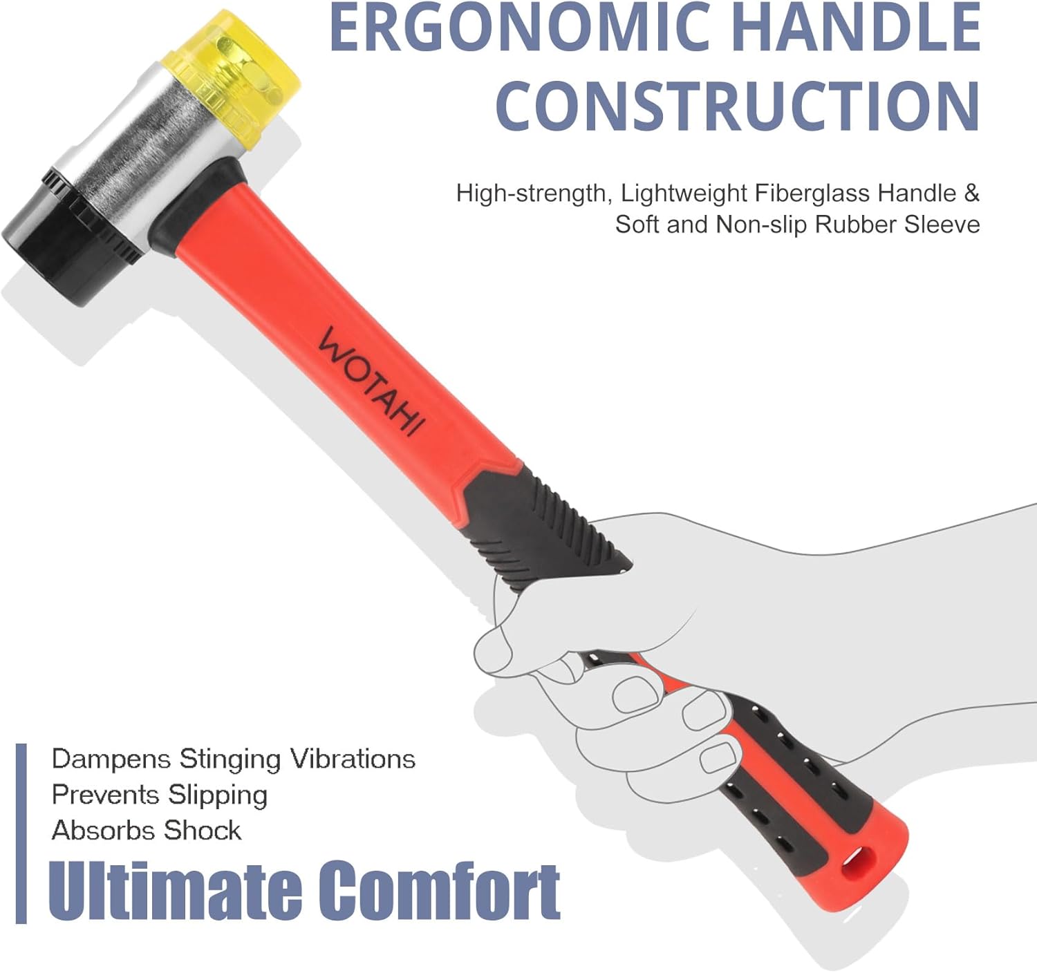 2-Piece Rubber Mallet Hammer Set & 43-Piece Pro Laminate Flooring Installation Tools Kit