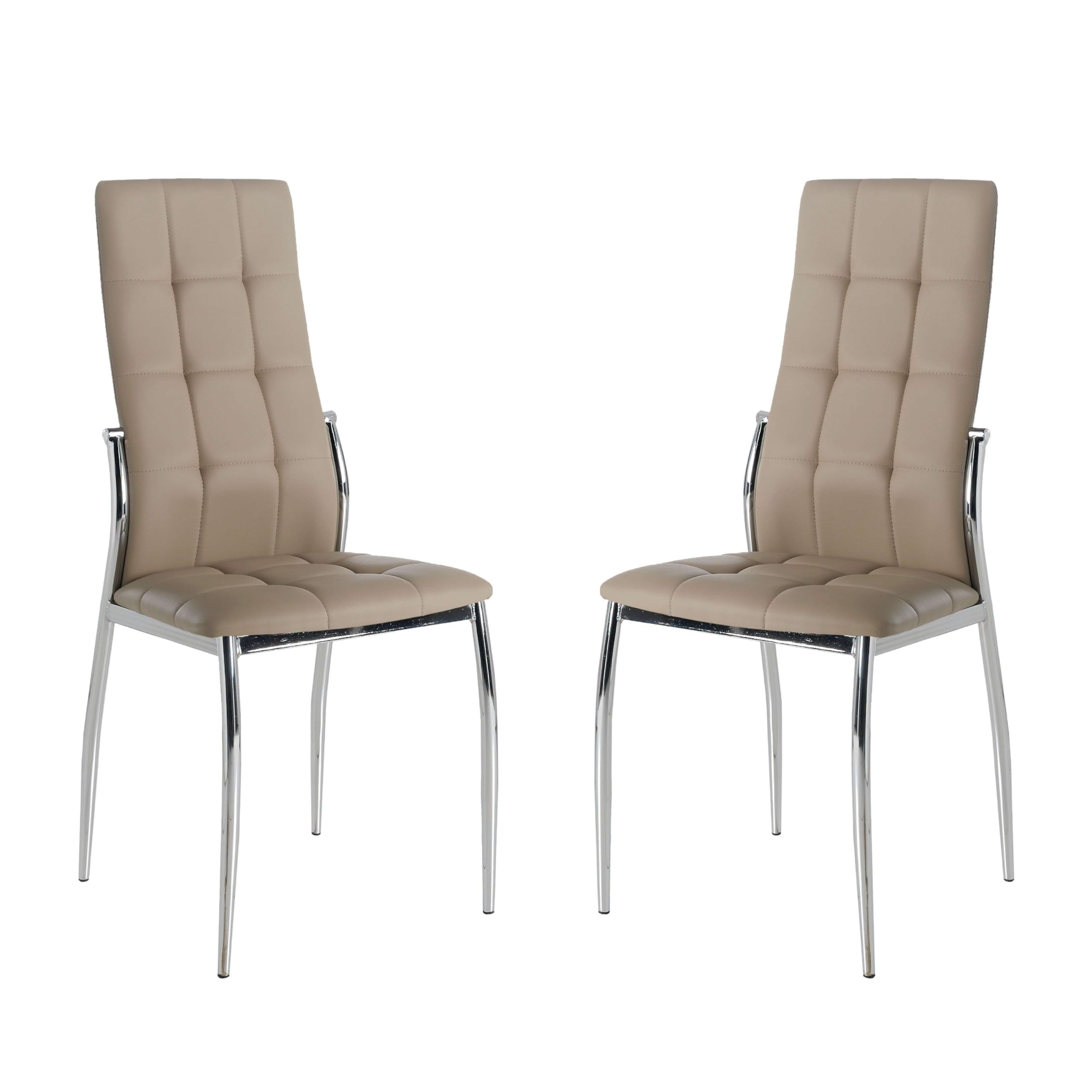 Miroytengo Pack 2 Sillas Salón Comedor Laci Estilo Moderno en Color Beige 101x51x45 cm