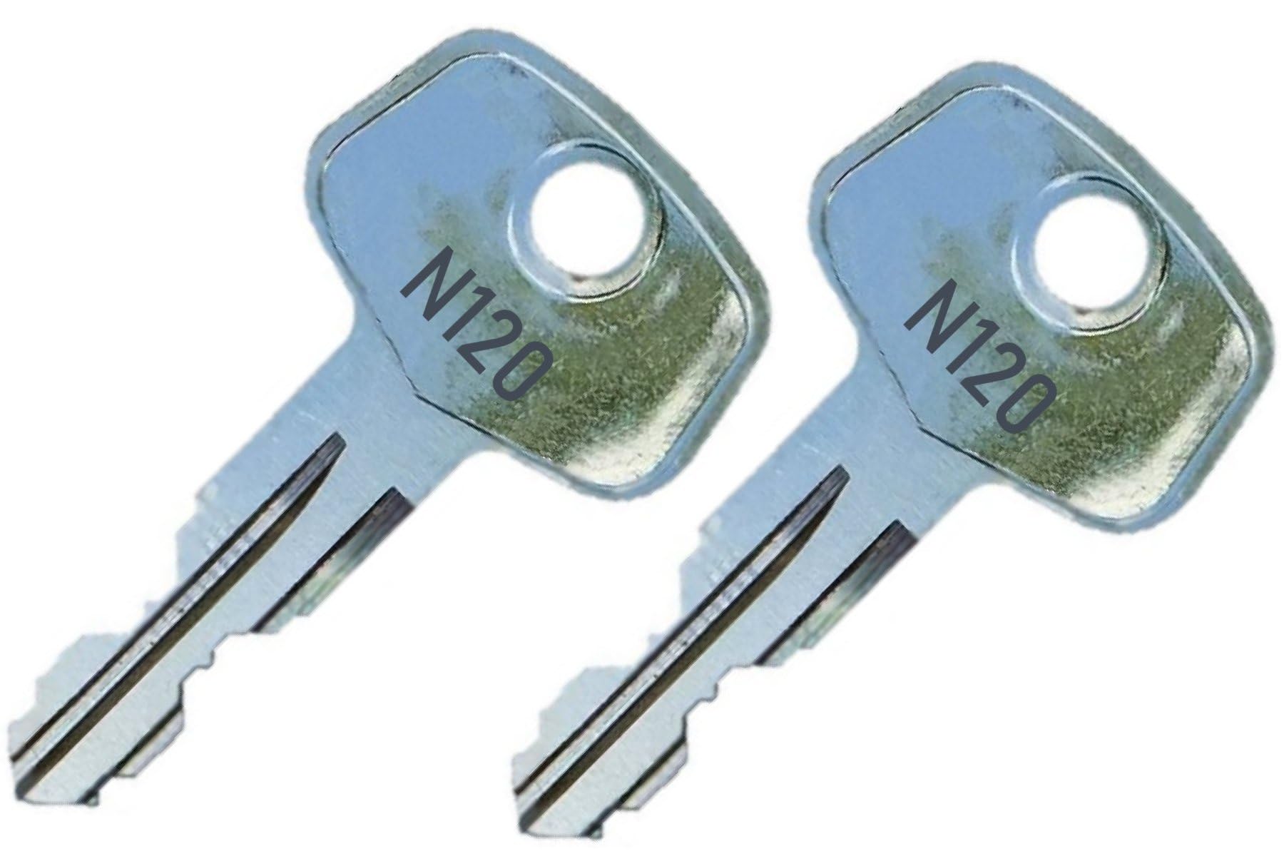 2 Thule N120 Replacement Keys - Roof Racks, Rails, Cargo Box, Carriers, Crossbars, Haulers, Bags (Codes N001-N250 or N001R-N250R) Better Than OEM!