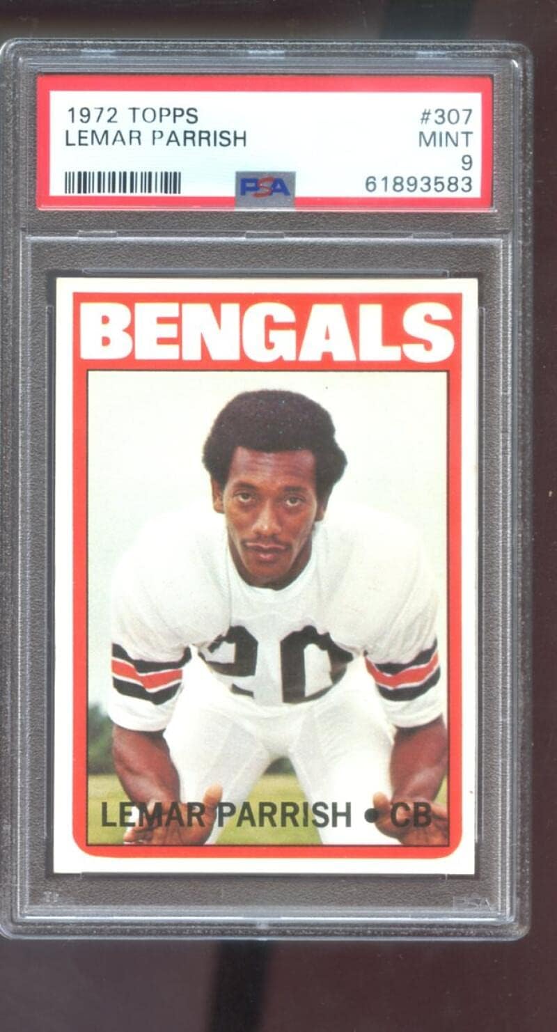 1972 Topps #307 Lemar Parrish PSA 9 Graded Football Card HIGH NUMBER NFL Cincinnati Bengals