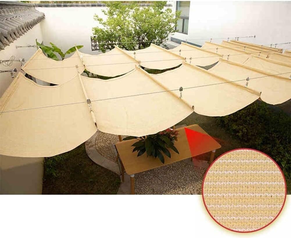 Tettoia for pergola Retrattile - Tettoia for Ombra ondulata for terrazza in Legno con Traliccio for pergolato(1.2x7m)
