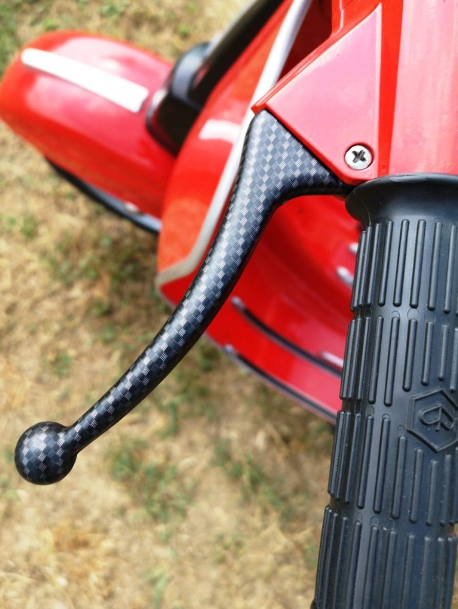 Boita 2.0 Coppia Leve Freno - Frizione compatibile con Vespa 50-90 - 125 effetto Carbonio Nero Opaco NO FRENO A DISCO