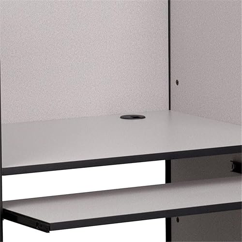 Miniatura 6 de Flash Furniture Kevin Starter - Carrel de estudio para estudiantes para centros de prueba y aulas, unidad de estudio de inicioescritorio privado de