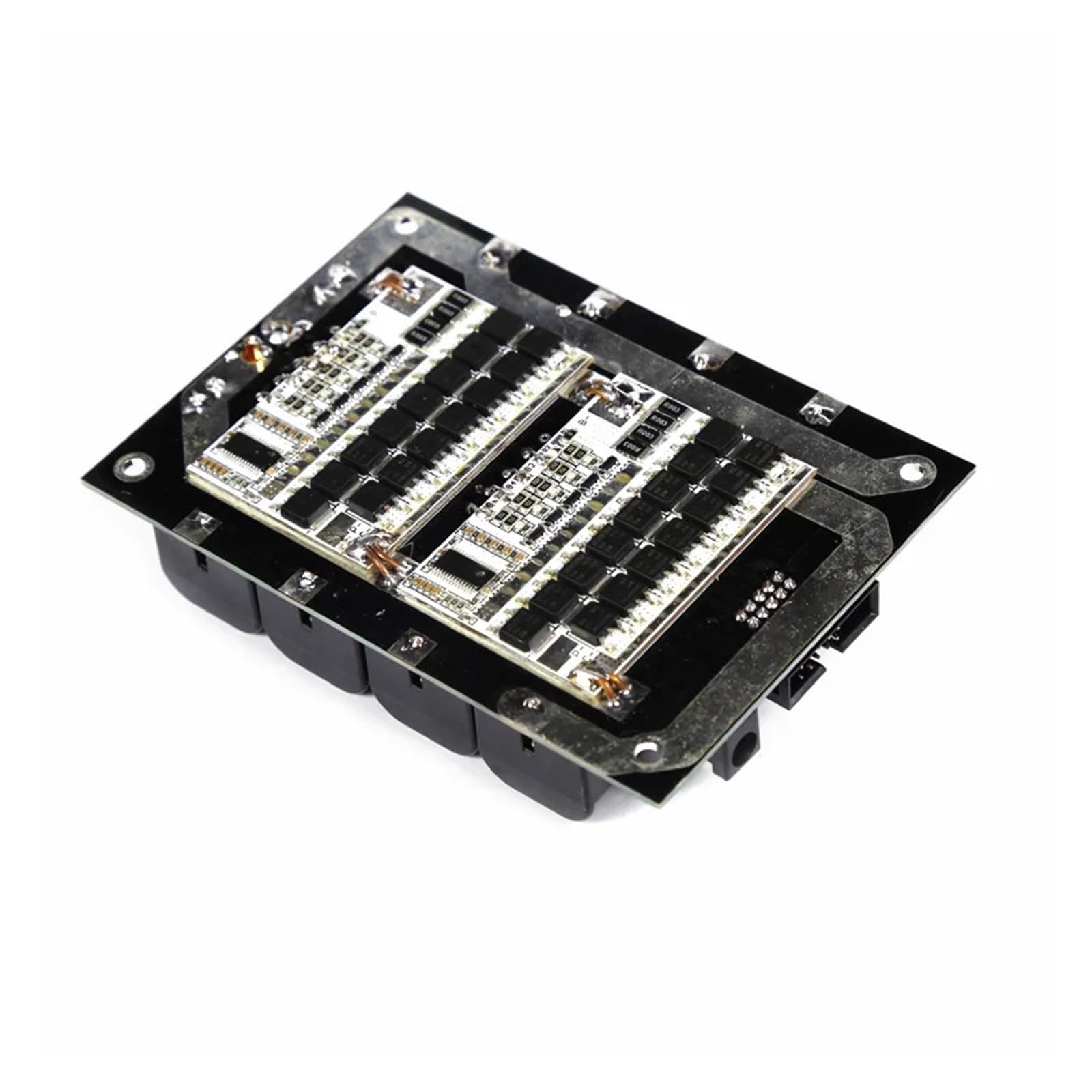 Carte BMS, Support mural de batterie 16.8V 21700, boîtier de batterie externe 21700, BMS 4s, équilibreur de batterie Lithium 60A 120A 21700, boîte de ranment for vélo électrique(4S1P 60A BMS)