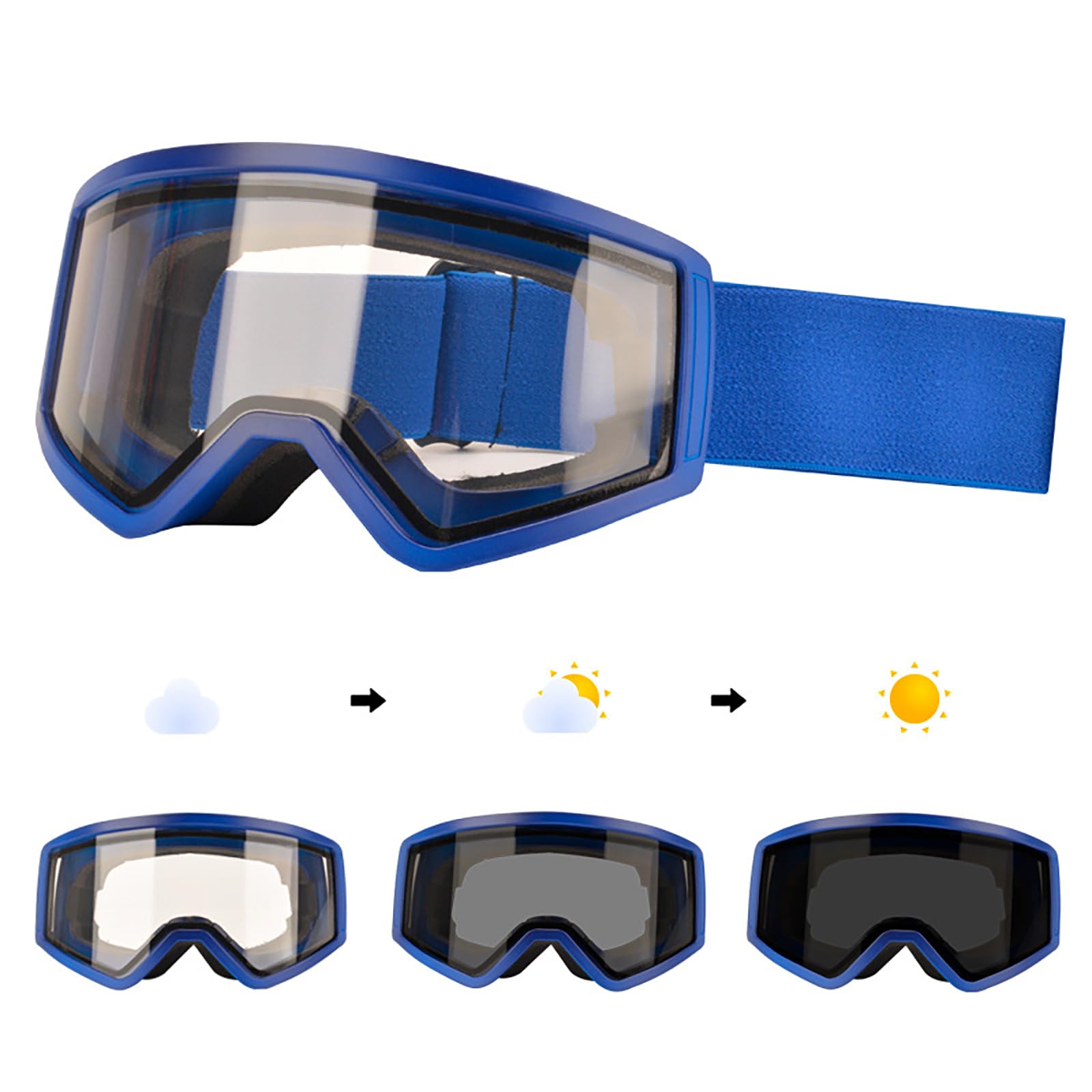 Dziecięce fotochromowe gogle narciarskie gogle snowboardowe wiatroszczelne okulary snowboardowe gogle narciarskie