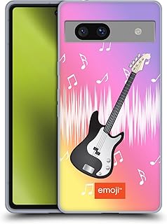Head Case Designs Officially Licensed EmojiÂ® Guitar Music Soft Gel Case Compatible with Google Pixel 7a