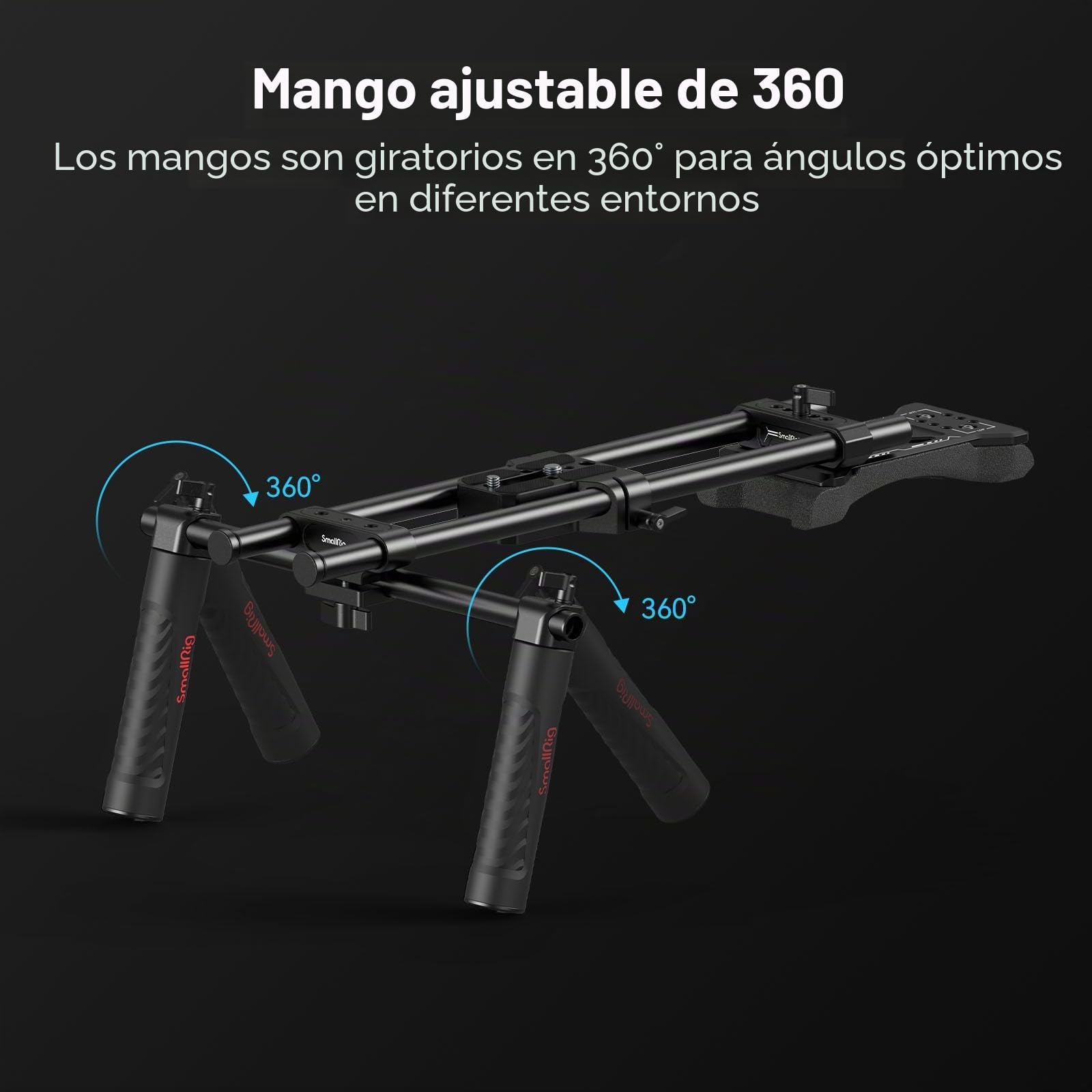 SMALLRIG Kit Universal de Soporte de Hombro para Cámara, 40 cm, Sistema de Varilla Extendida de 15 mm, Estabilizador para Videocámara DSLR y Hacer Películas
