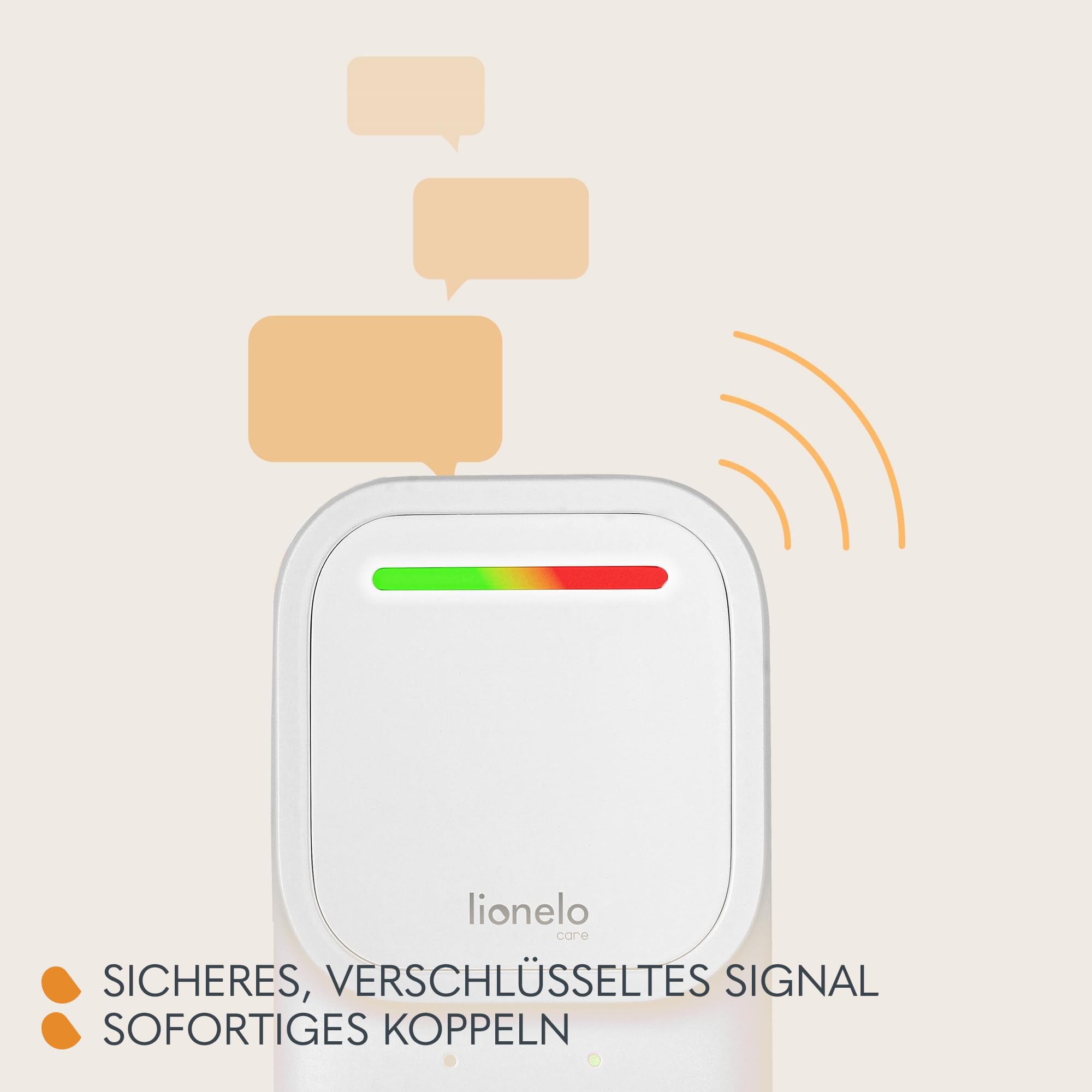 LIONELO Babyline 2.2 Elektronisches Audio Babyphone mit Nachtlicht, Reichweite bis zu 400 m, Zwei-Wege-Kommunikation, EcoVox Sparmodus, Alarme, Batterie bis zu 12 h, Lautstärkeregler
