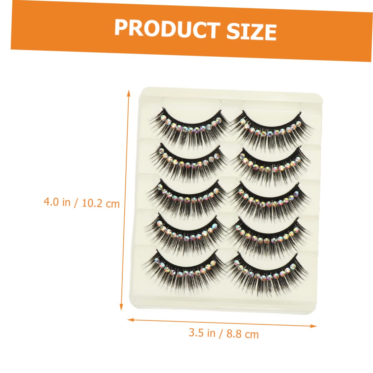 Didiseaon 4 Set Di Ciglia Finte Decorative Di Gemme Per Occasioni Look Rapido E Distintivo Per Le Donne 10 Paia*4