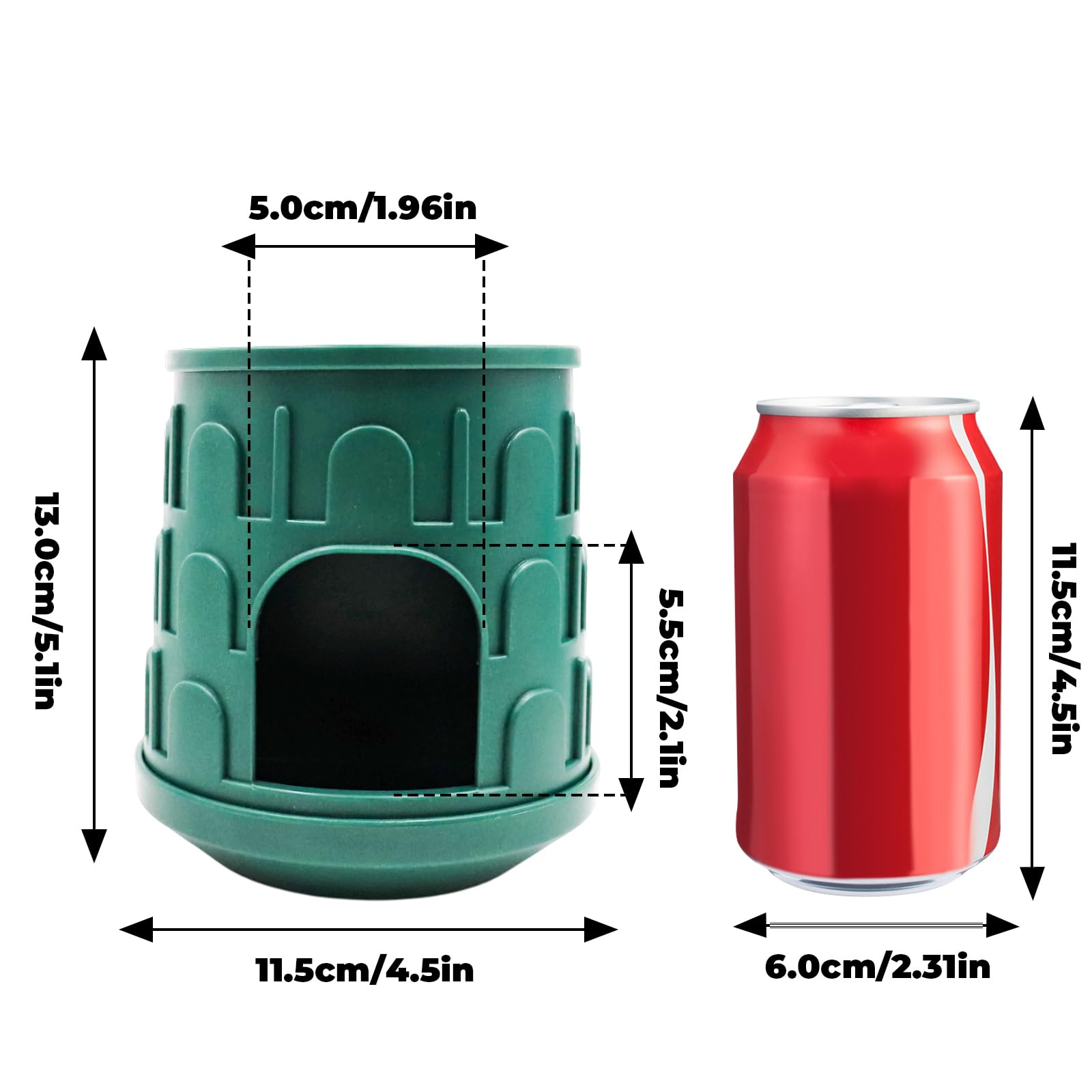 Accessori per serbatoio rettili, 2 in 1, nascondiglio in plastica per rettili con ciotola sulla parte superiore, nascondiglio per habitat per gechi, serpenti, camaleonti e altri piccoli rettili
