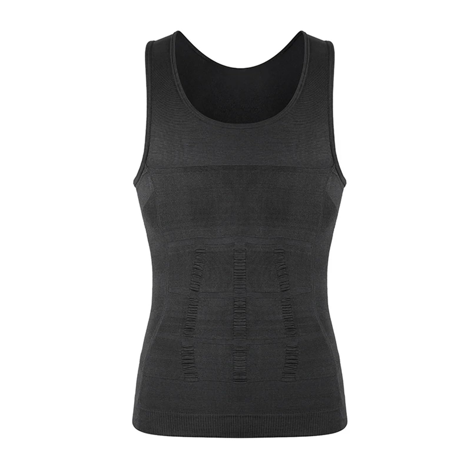 MMRTDJDR Herren-Shapewear, 2-teiliges Herren-Shapewear-Körper-Shapewear-Korsett-Weste-Hemd-Kompressions-Bauch-Bauch-Bauch-Kontroll-Schlanke-Taille-Unterwäsche-Sportweste (Dunkelgrau, S)