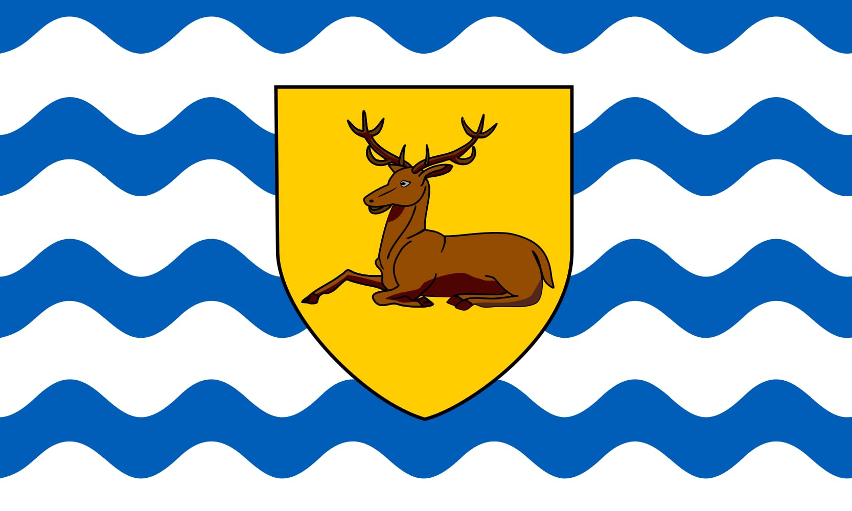 Drapeau Medium Hertfordshire aux finitions soignées de 0.96m²