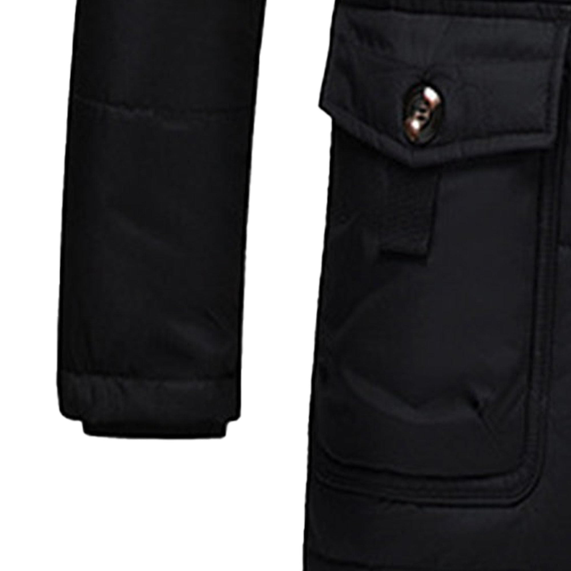 ZDJSWJ Hommes col fourrure capuche duvet épais parka chaud doudoune grande haute imperméable long manteau