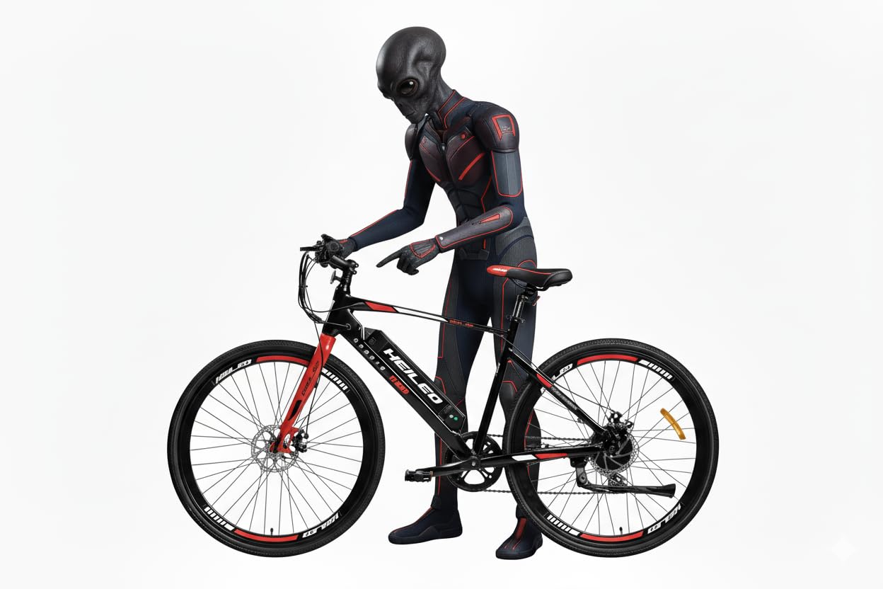 Heileo H200 | Hybrid Electric Cycle | India's Lightest eBikes | 80 KM Range | Removable Battery | 8-Speed Shimano Cassette Gears | 19 x 700C (Medium)