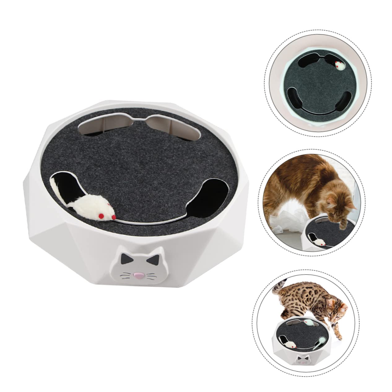 BESPORTBLE Jouet Souris Électrique Interactif pour Chat, Action de Fouissage, Simulation de Chasse, Portable, Piles 3 X AA, pour Chaton