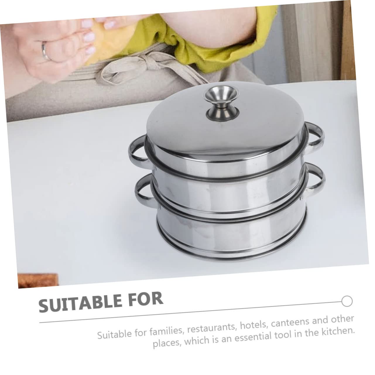 ULTECHNOVO Vaporera Inoxidable para Cocinar al Vapor Rejilla de 3 Niveles Multifuncional para Verduras Dim Sum y Pescado Utensilio de Cocina Práctico y Conveniente
