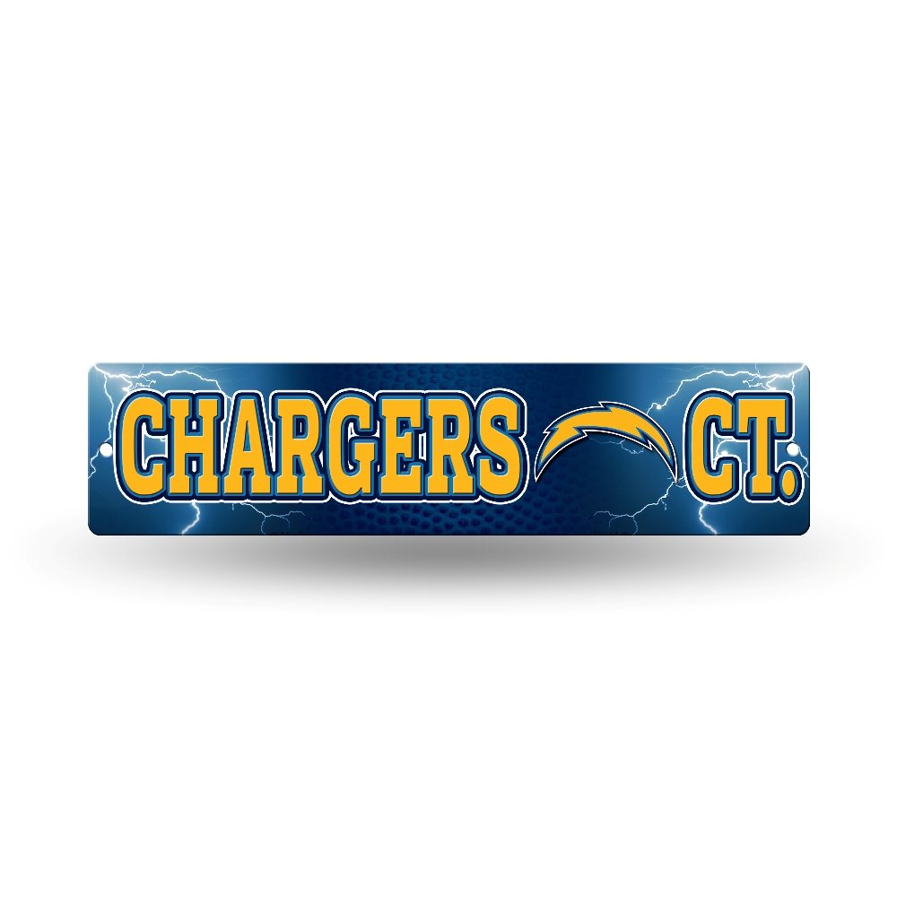 Los Angeles LA Football Chargers 16-Inch Plastic Street Sign D?cor