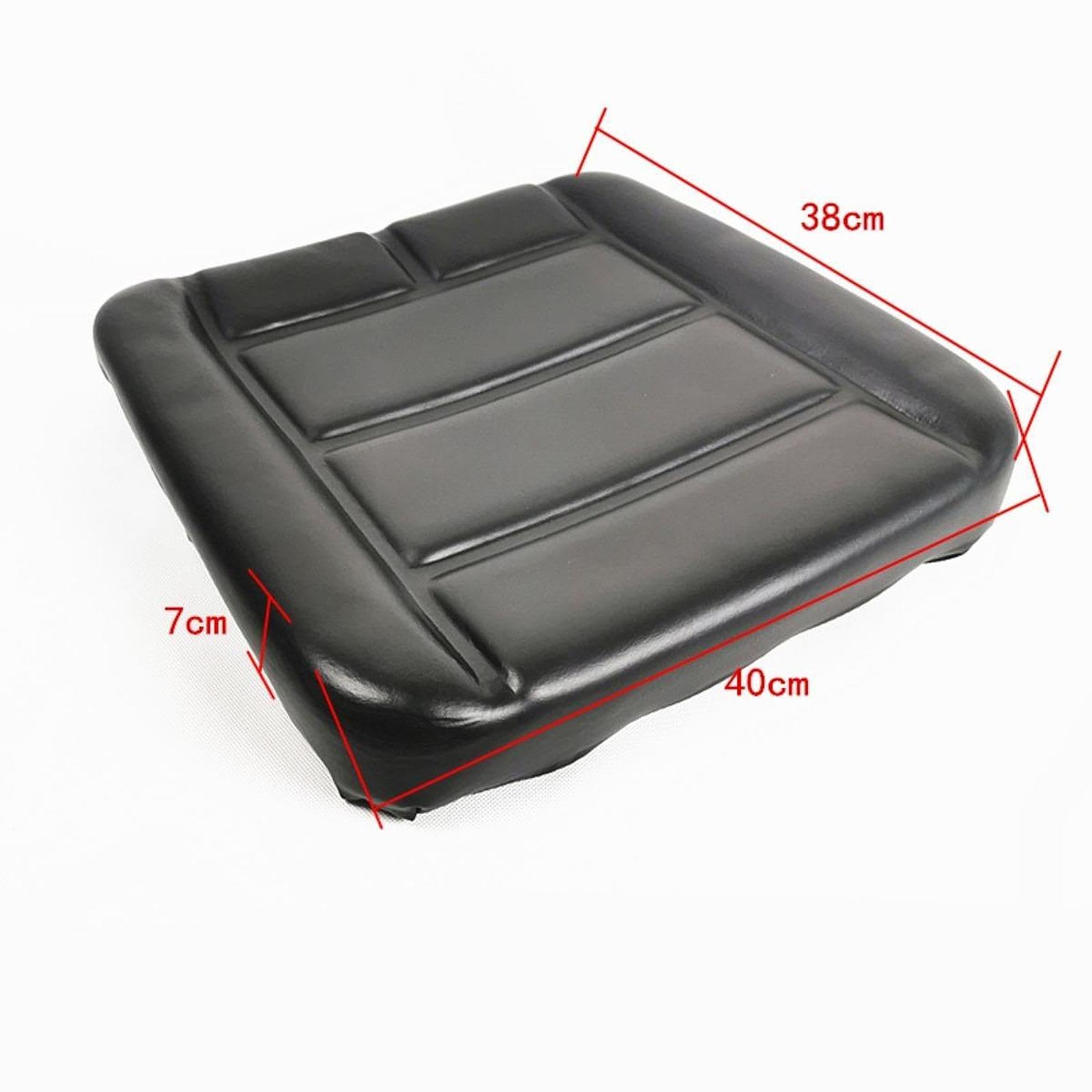 perfk Cojín universal de cuero sintético para asiento de elevadora, para tractor, cargadora, maquinaria agrícola, cortacésped, vehículo de, 43cmx38cm