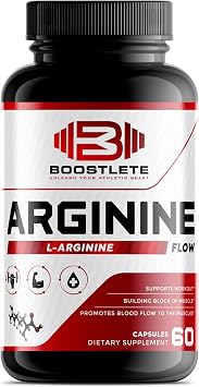 Arginine Flow L-Arginine with Citrulline, AKG & Beta Alanine Nitric Oxide Support for Muscle Pump, Circulation, and Endurance 60 Capsules