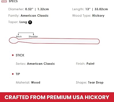 Vic Firth American Classic Blue Kidsticks