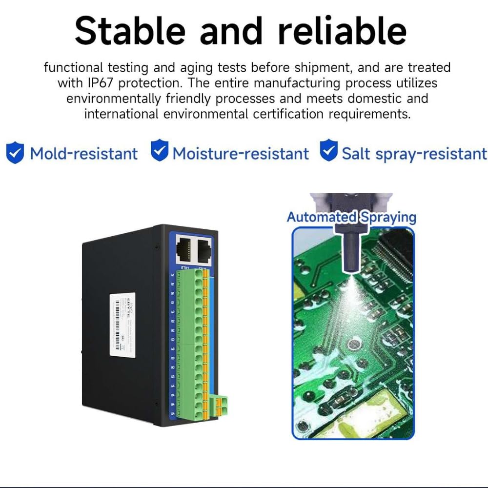 RS485 auf RJ45 4/8 Ports Serial Server Datenübertragung Modbus Gateway NA24/281 Serie Dual Ethernet Port UDP HTTP MQTT Watchdog Industriequalität (8-Wege)