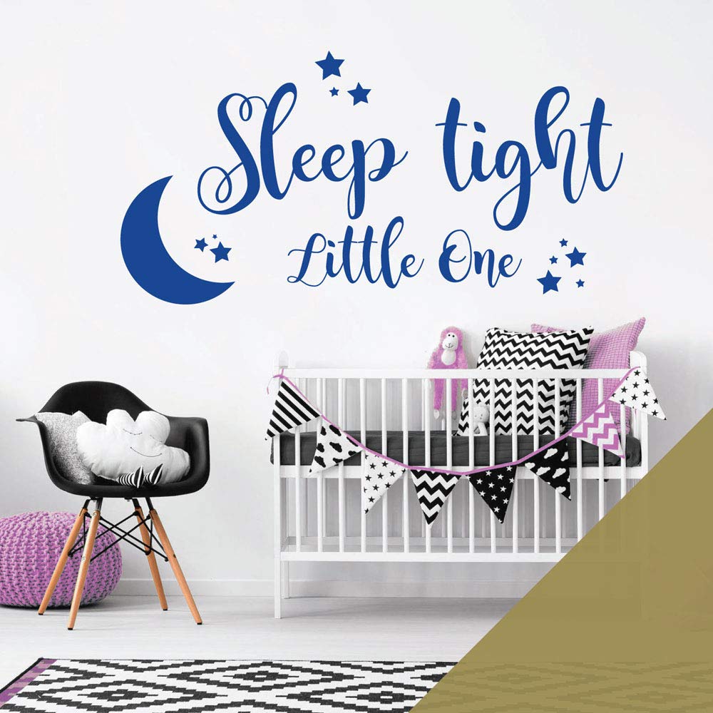 Sleep Tight Little One - Baby Nursery Wall Art Sticker [Medium] [Gold]